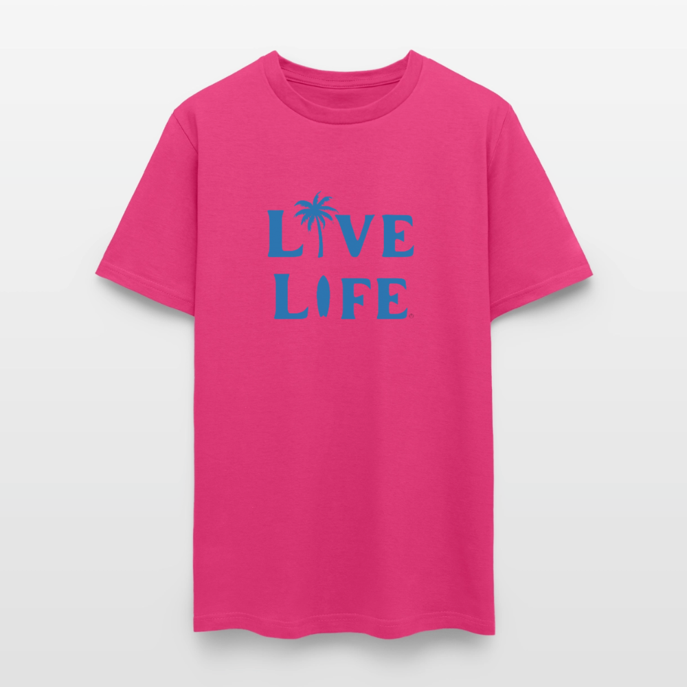 Live Life Coastal T-Shirt | - fuchsia