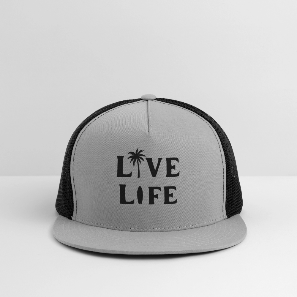 Live Life Snapback hat - gray/black