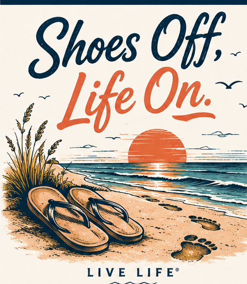 Shoes Off, Life On. design artwork