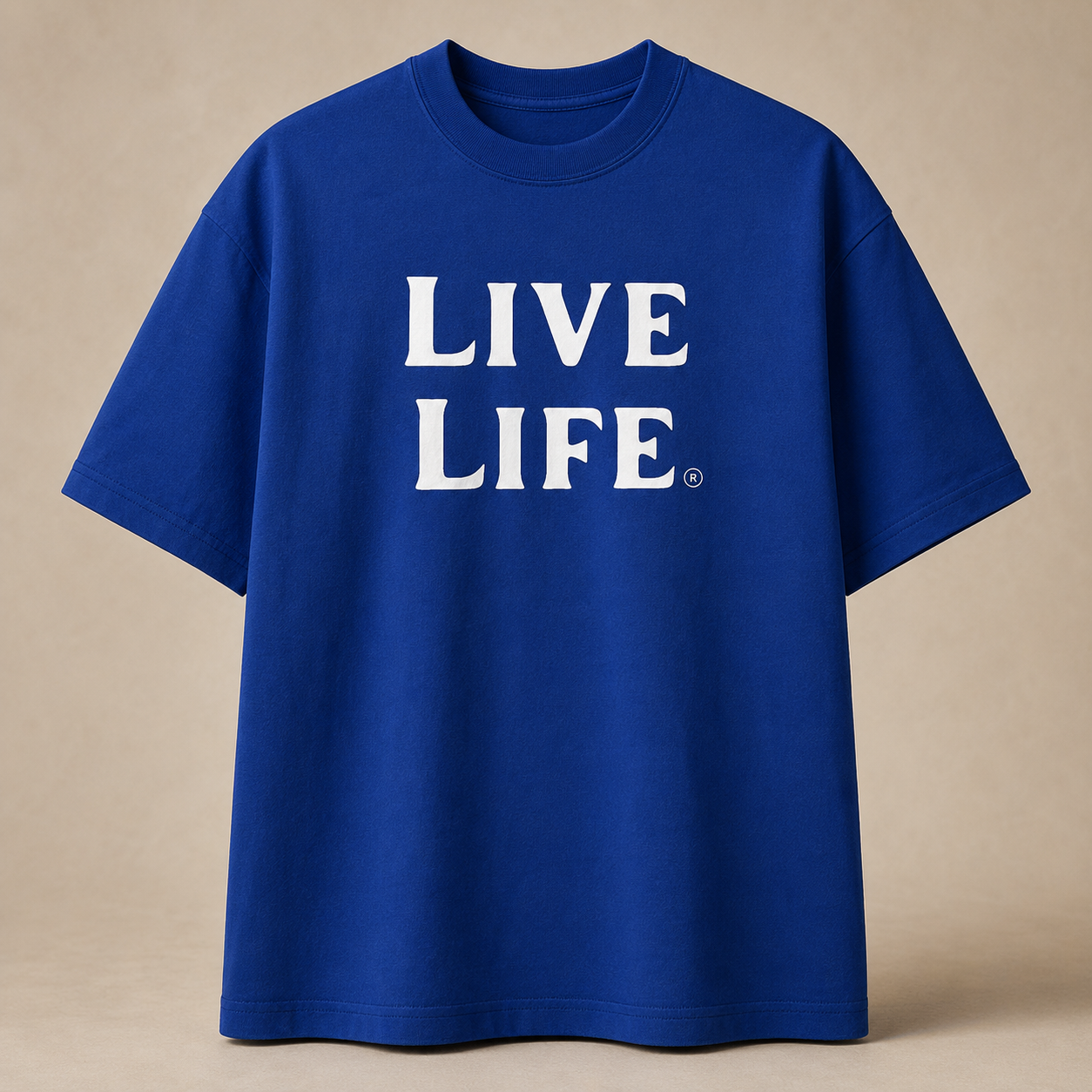 Premium LIVE LIFE heavyweight relaxed-fit T-shirt in blue