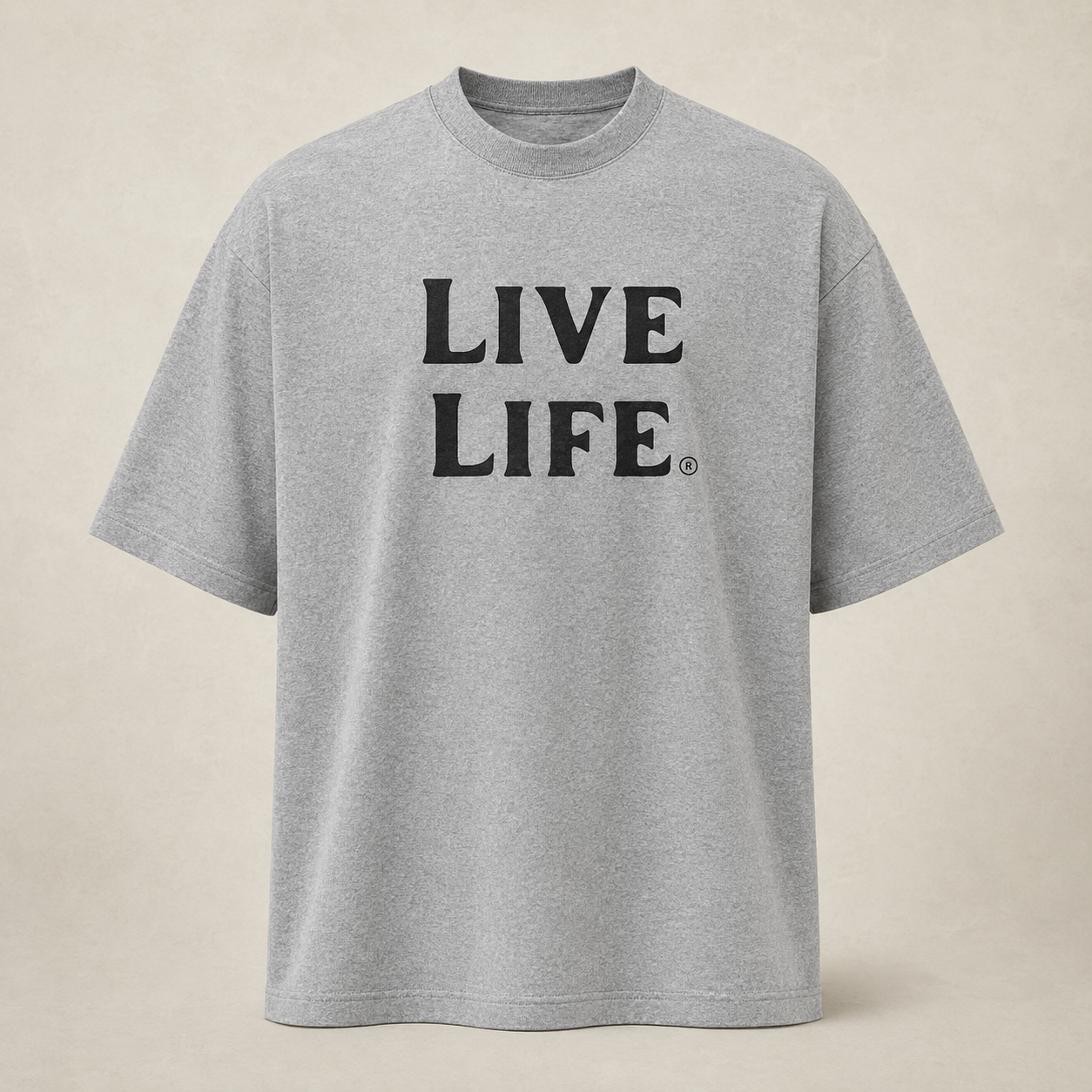 Premium LIVE LIFE heavyweight relaxed-fit T-shirt in gray