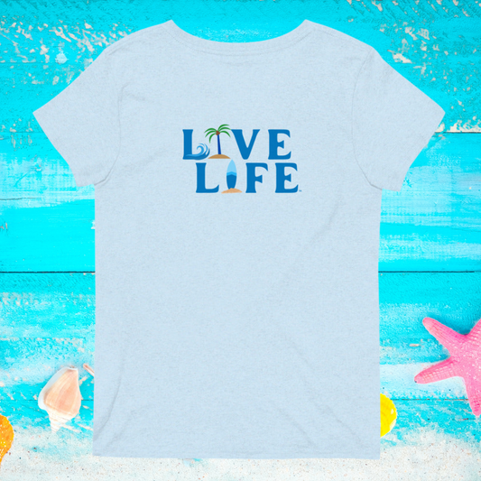 Women’s Live Life  recycled v-neck t-shirt