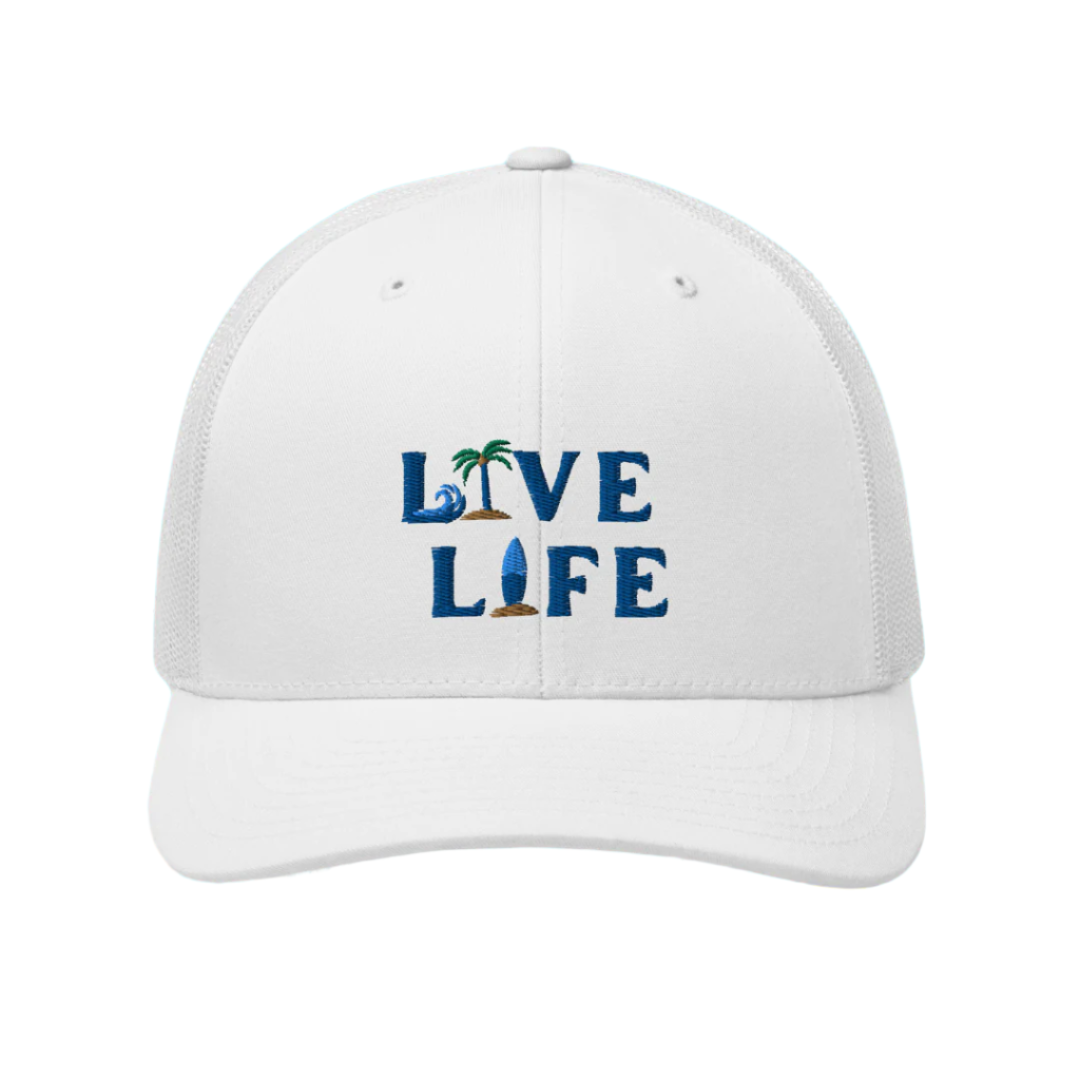 Live Life Snap Back Trucker Cap