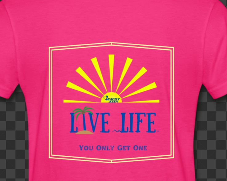 Live Life Sunburst Ultra Cotton Ladies T-Shirt