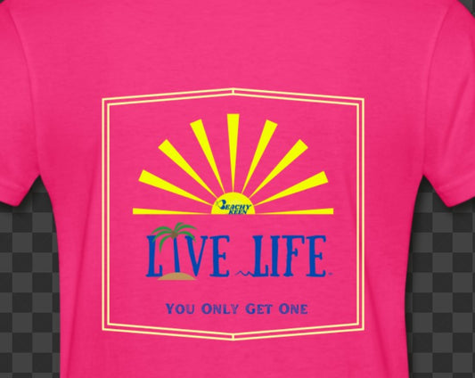 Live Life Sunburst Ultra Cotton Ladies T-Shirt