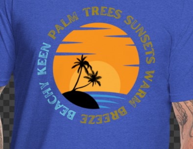 Beachy Keen Palm Trees and Warm Breeze T by Next Level