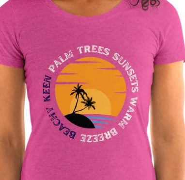 Palm Trees Sunsets Warm Breeze Tri Blend T-Shirt