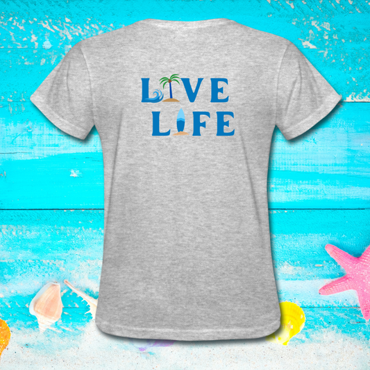 Live Life Beachy Keen Cotton Blend T-Shirt