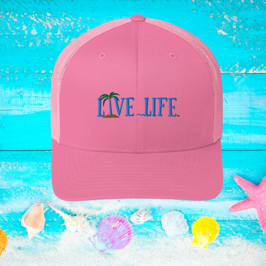 Live Life Snap Back Trucker Cap