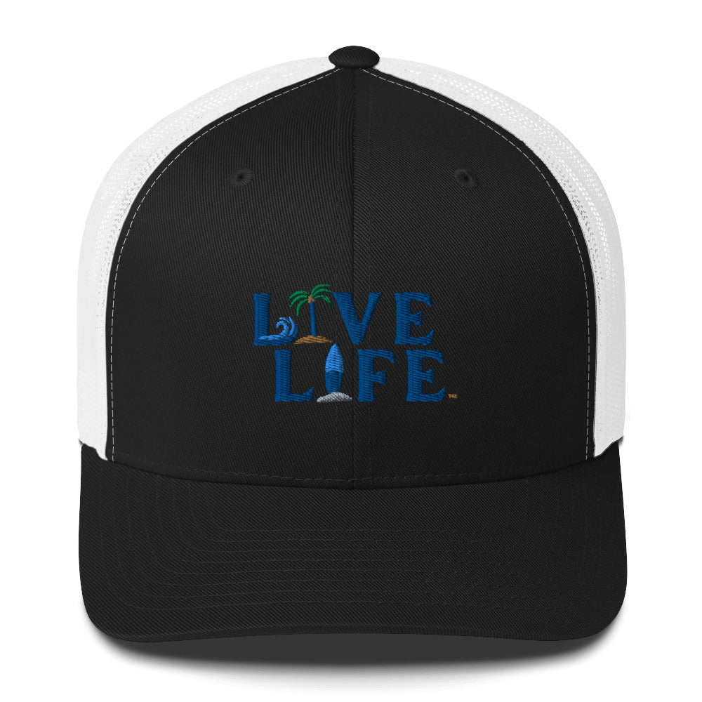 Live Life Snap Back Trucker Cap