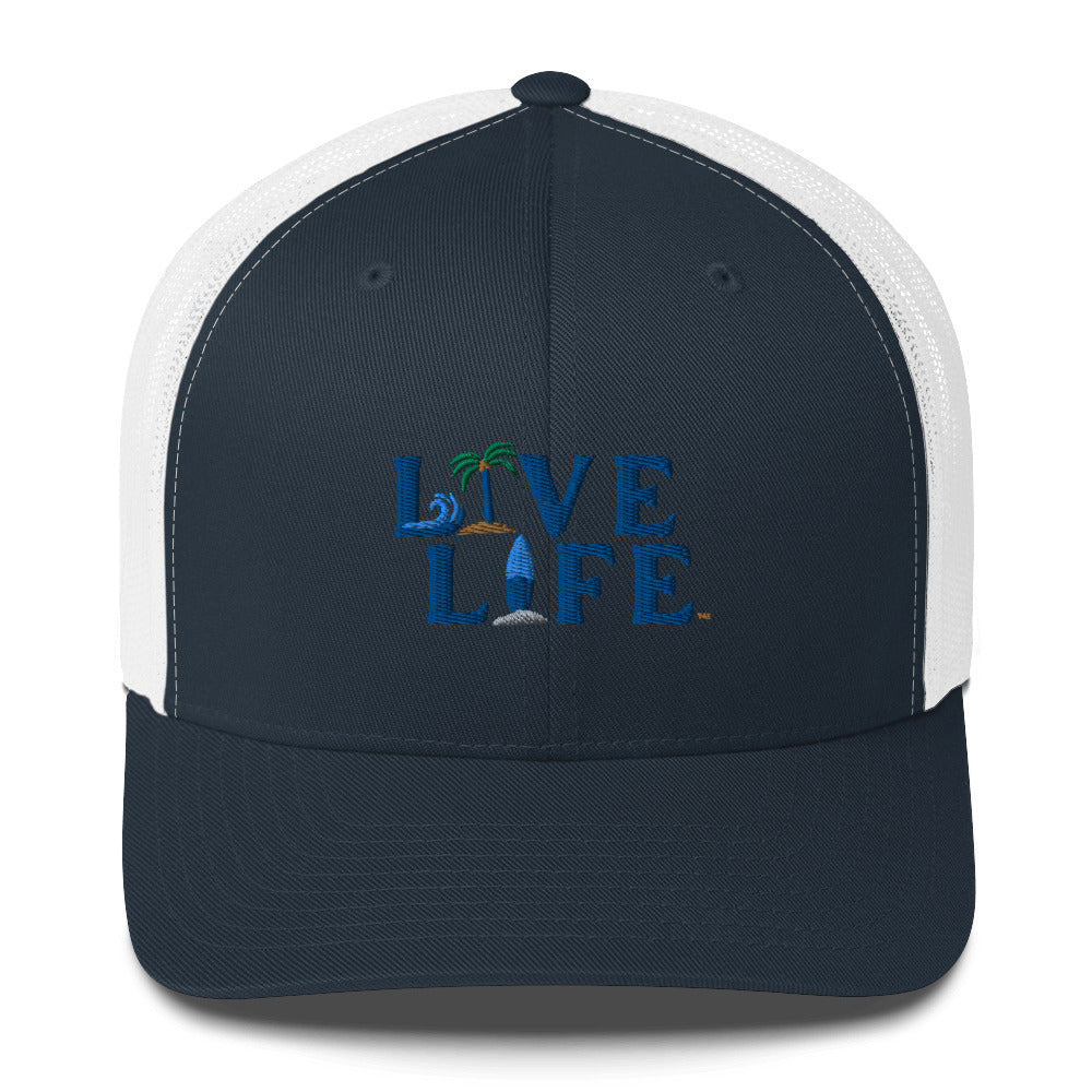 Live Life Snap Back Trucker Cap