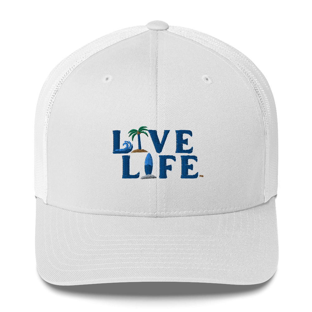 Live Life Snap Back Trucker Cap