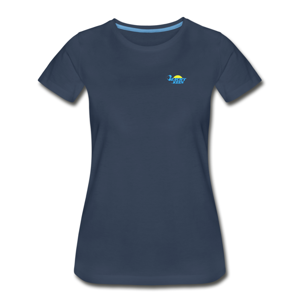 Women’s Sunset Waves Premium Organic T-Shirt - navy