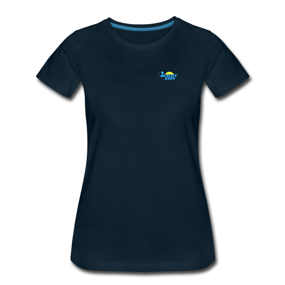 Women’s Sunset Waves Premium Organic T-Shirt - deep navy