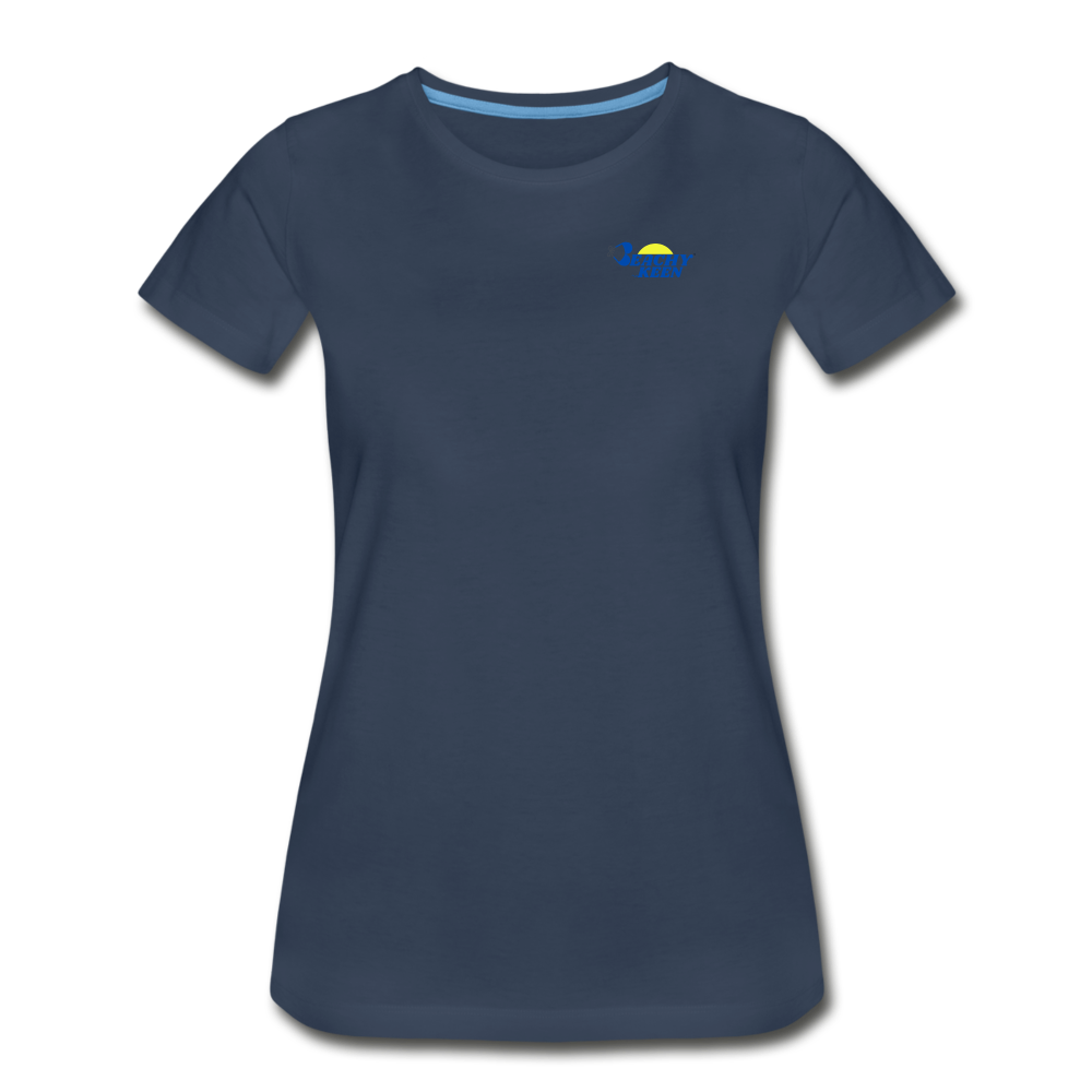 Women’s Sailboats and Sunsets Premium Organic T-Shirt - navy
