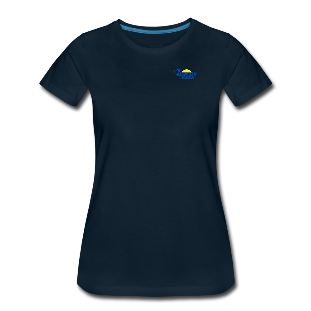 Women’s Sailboats and Sunsets Premium Organic T-Shirt - deep navy