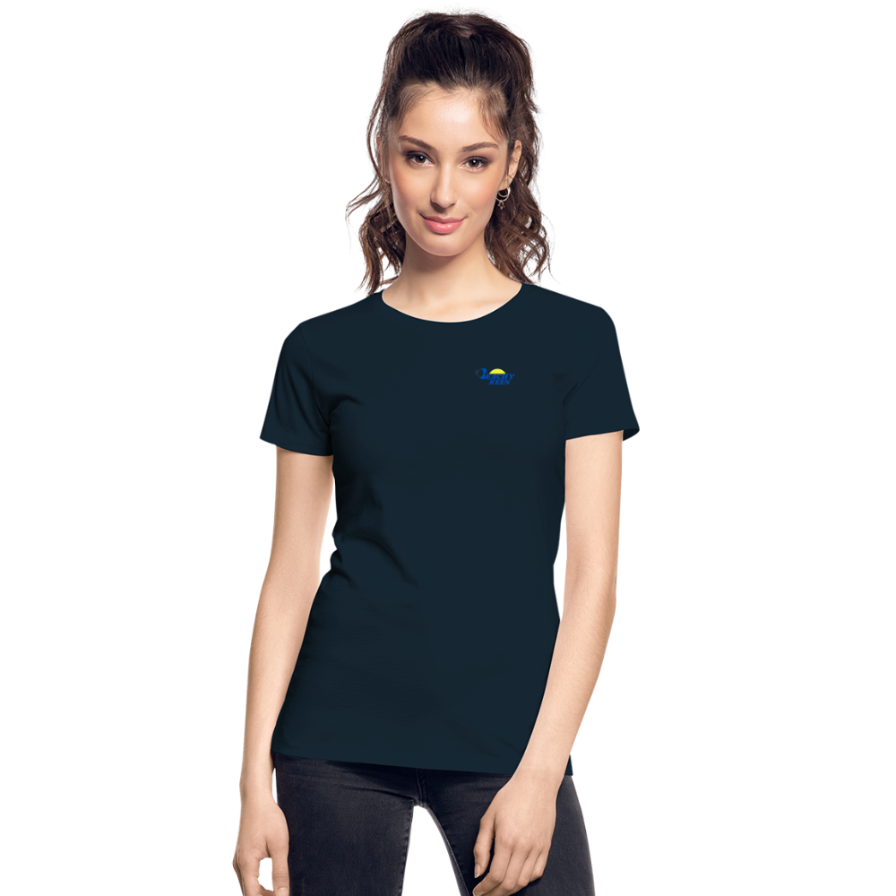 Women’s Sailboats and Sunsets Premium Organic T-Shirt - deep navy