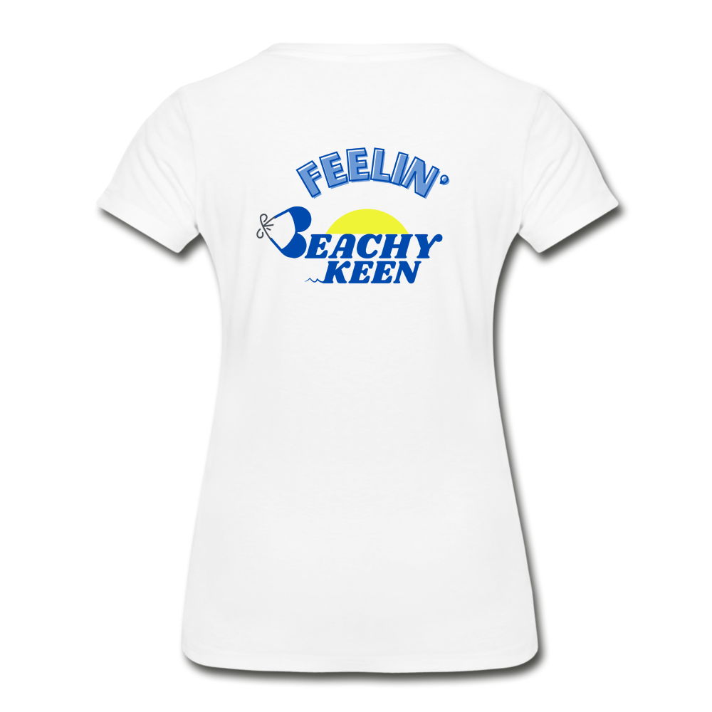 Women’s Premium Organic FEELIN Beachy Keen  T-Shirt - white
