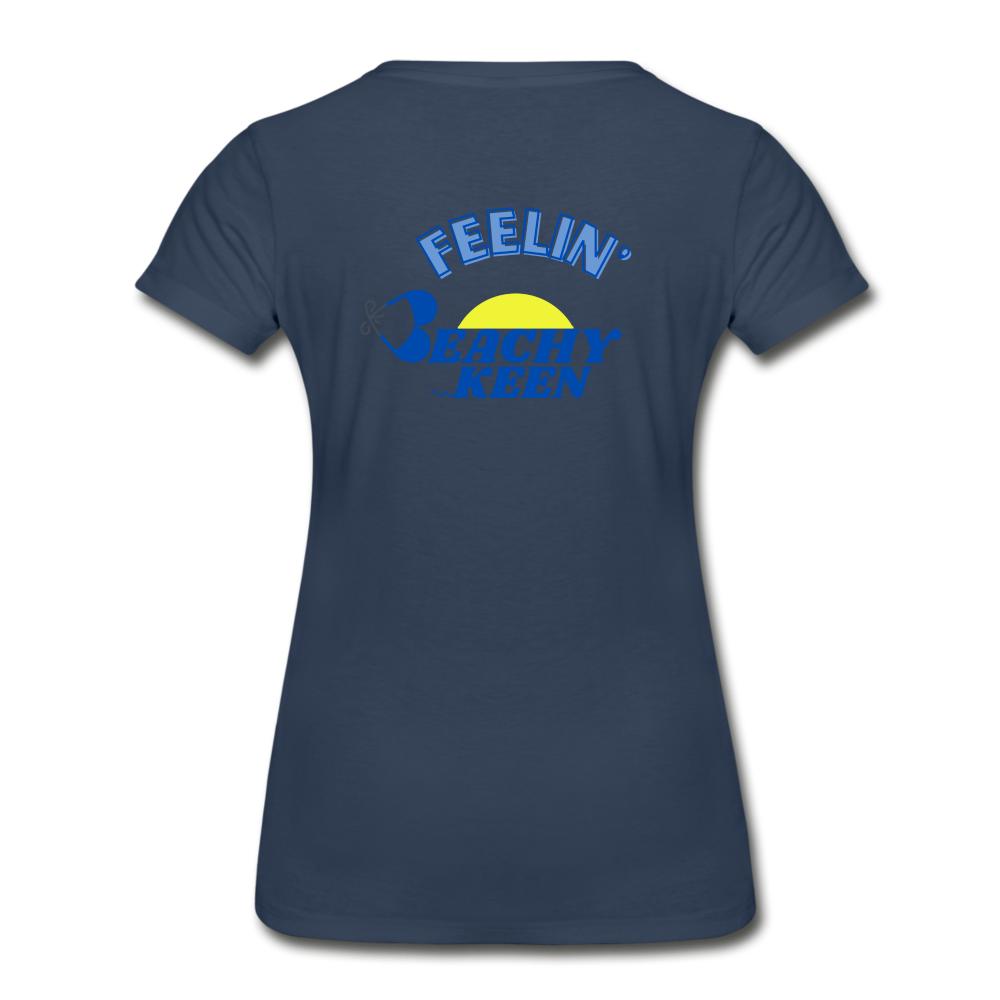 Women’s Premium Organic FEELIN Beachy Keen  T-Shirt - navy