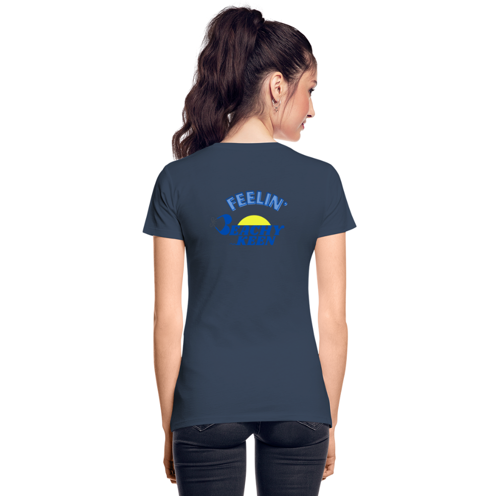 Women’s Premium Organic FEELIN Beachy Keen  T-Shirt - navy