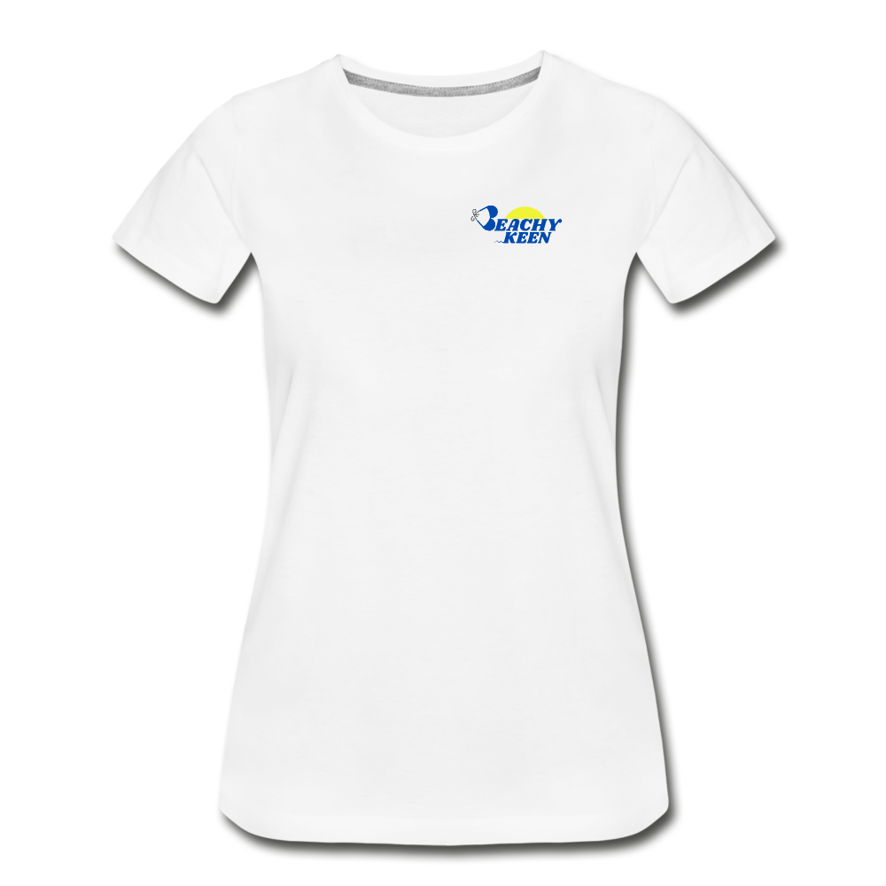 Women’s Premium Organic T-Shirt Palm Trees and Sunsets - white