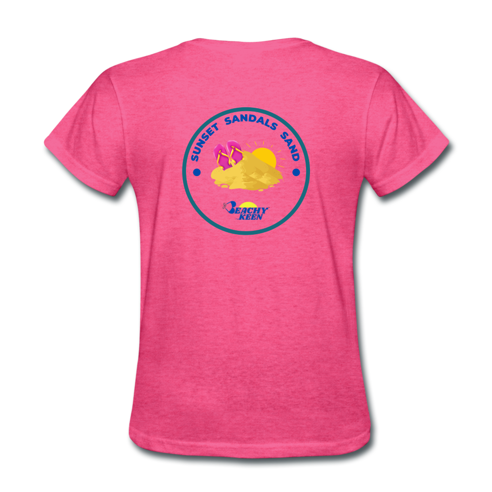 Sunsets Sandals and Sand Women's T-Shirt - heather pink