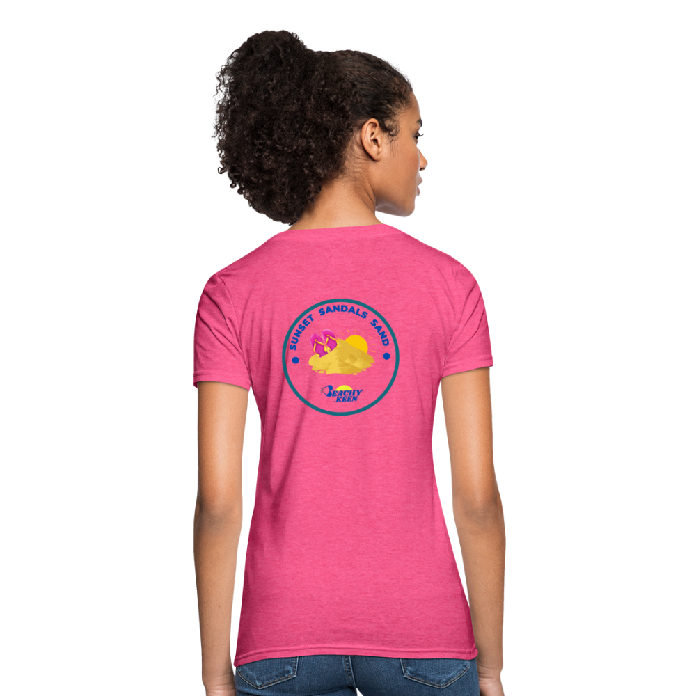 Sunsets Sandals and Sand Women's T-Shirt - heather pink