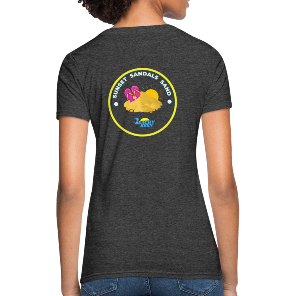 Sunsets Sandals and Sand Women's T-Shirt - heather black