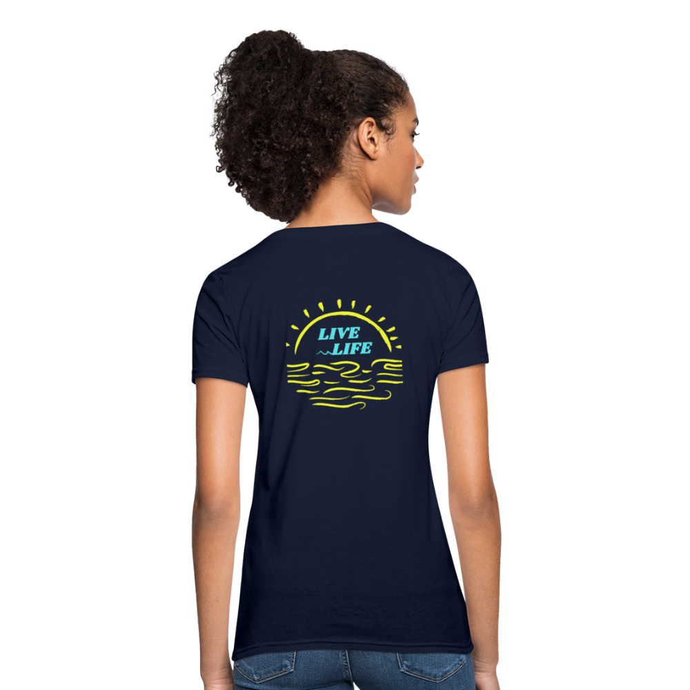 Sunset Beach T-Shirt - navy