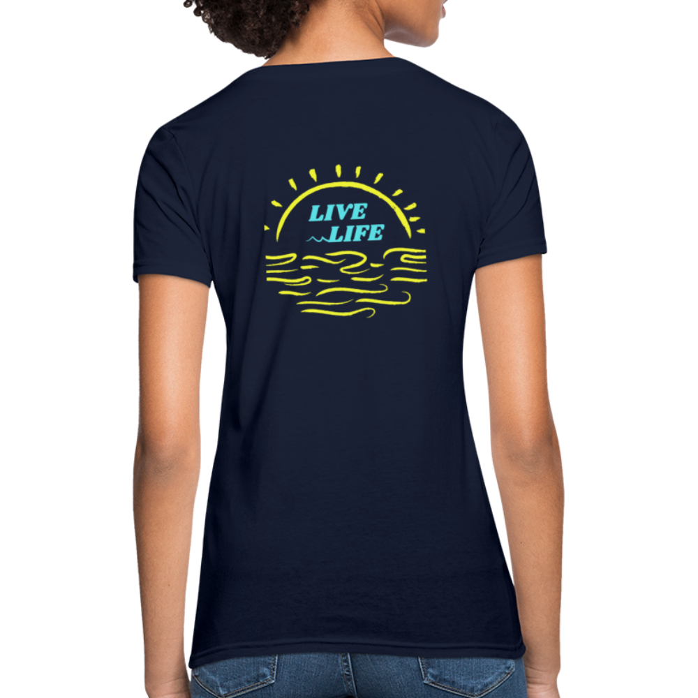 Sunset Beach T-Shirt - navy