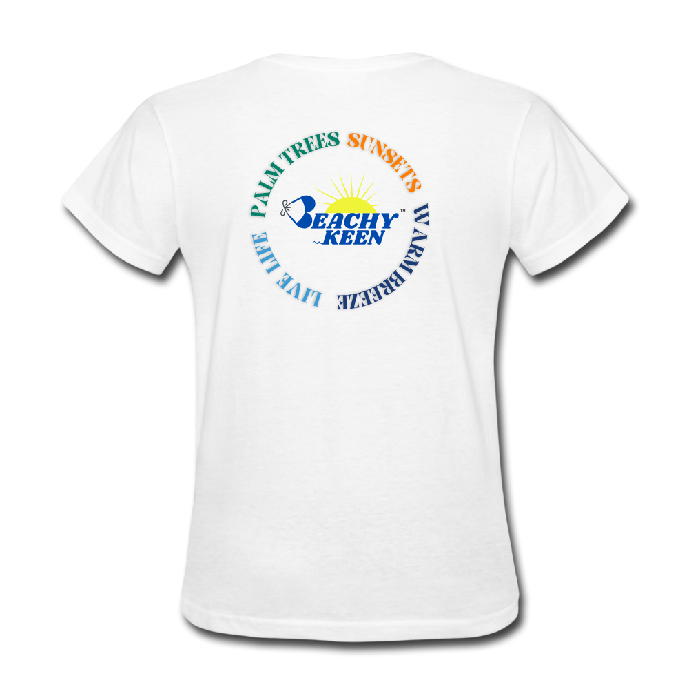Palm Trees Sunsets and Warm Breeze Women's T-Shirt - white