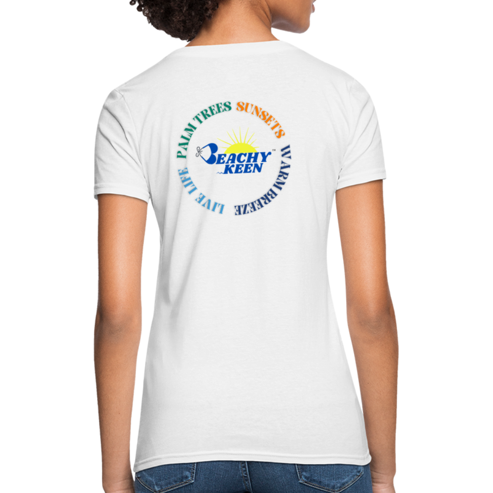 Palm Trees Sunsets and Warm Breeze Women's T-Shirt - white