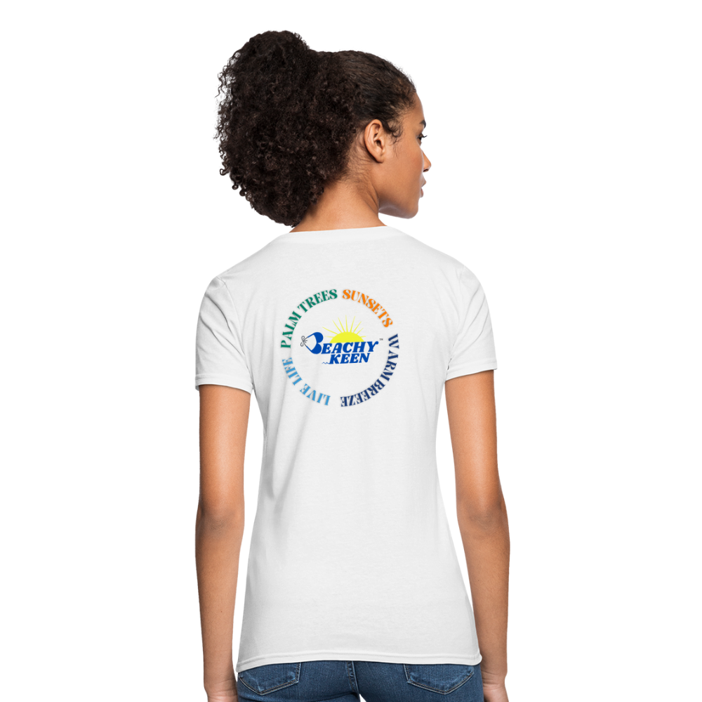 Palm Trees Sunsets and Warm Breeze Women's T-Shirt - white