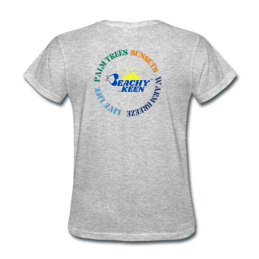 Palm Trees Sunsets and Warm Breeze Women's T-Shirt - heather gray