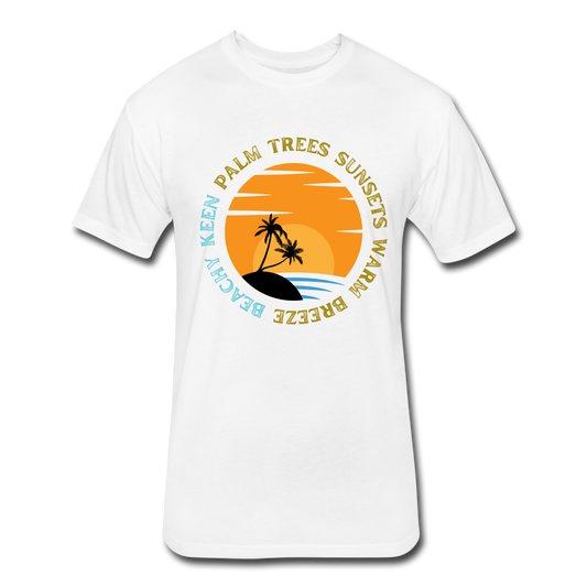 Beachy Keen Palm Trees and Warm Breeze T by Next Level - white
