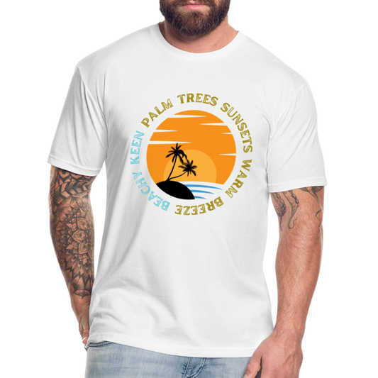 Beachy Keen Palm Trees and Warm Breeze T by Next Level - white