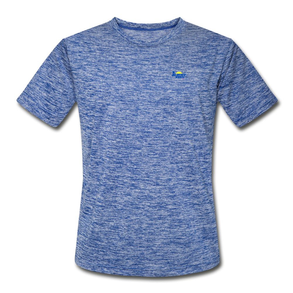 Men's Live Life Like a 3-1 count Moisture Wicking Performance T-Shirt - heather blue