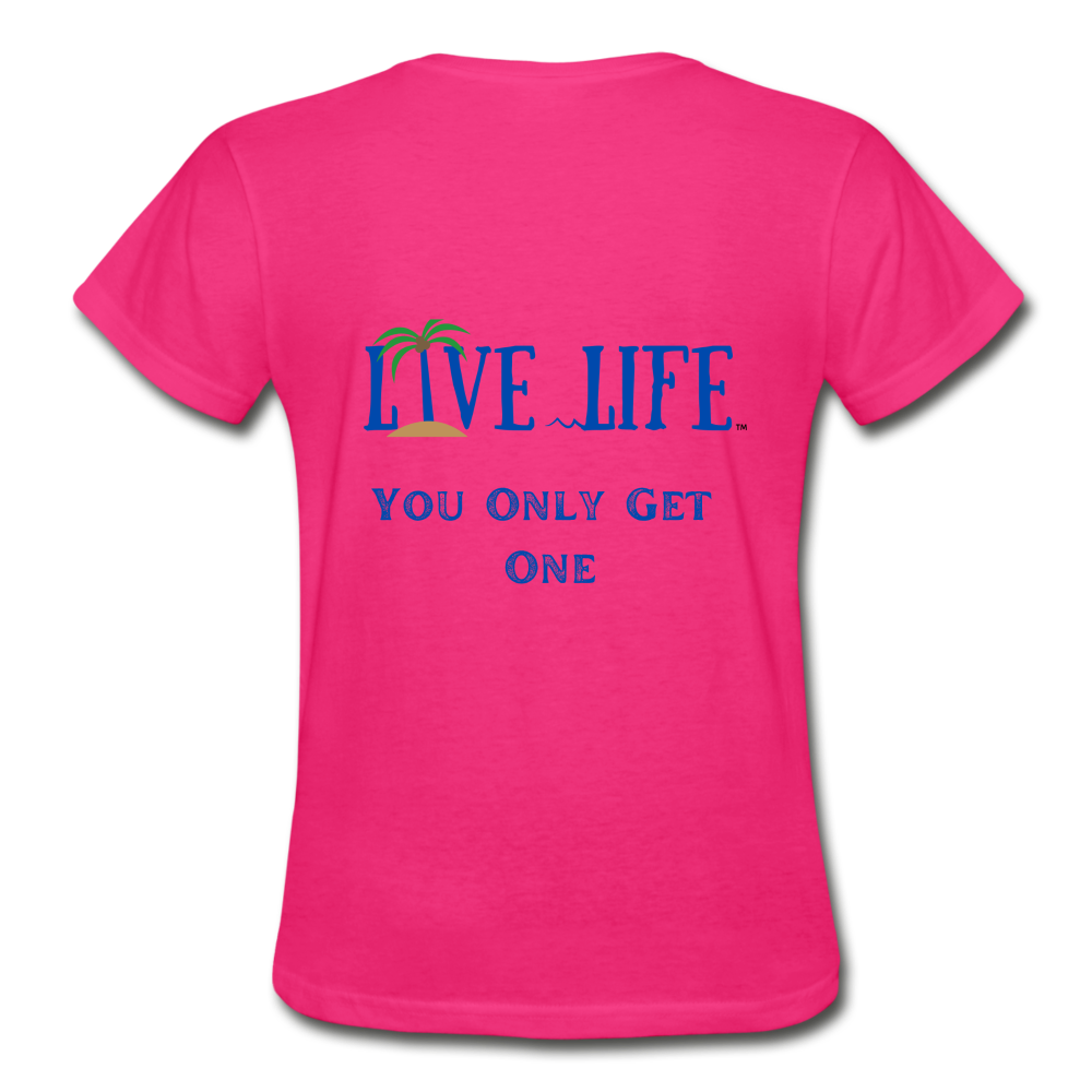 One Life Ultra Cotton Ladies T-Shirt - fuchsia