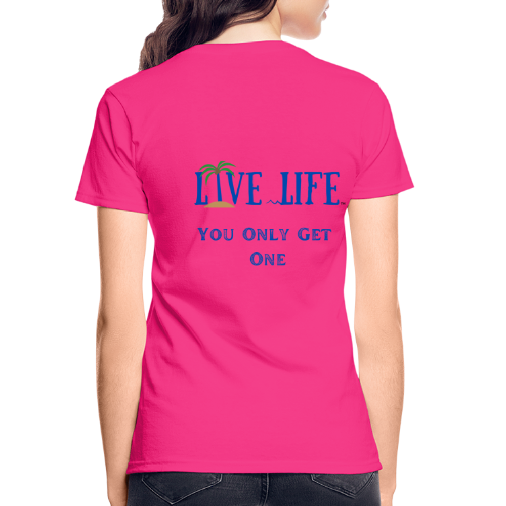 One Life Ultra Cotton Ladies T-Shirt - fuchsia