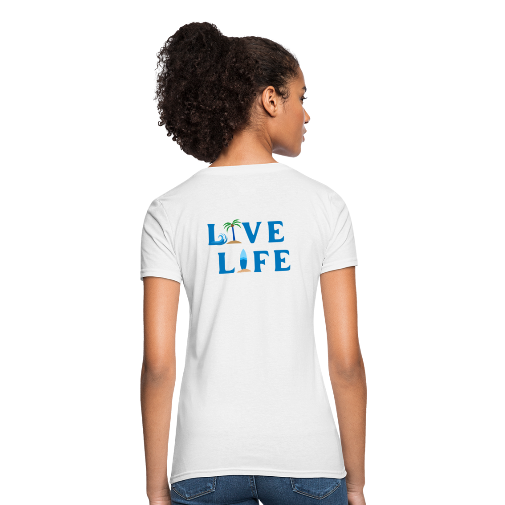 Live Life Beachy Keen - white