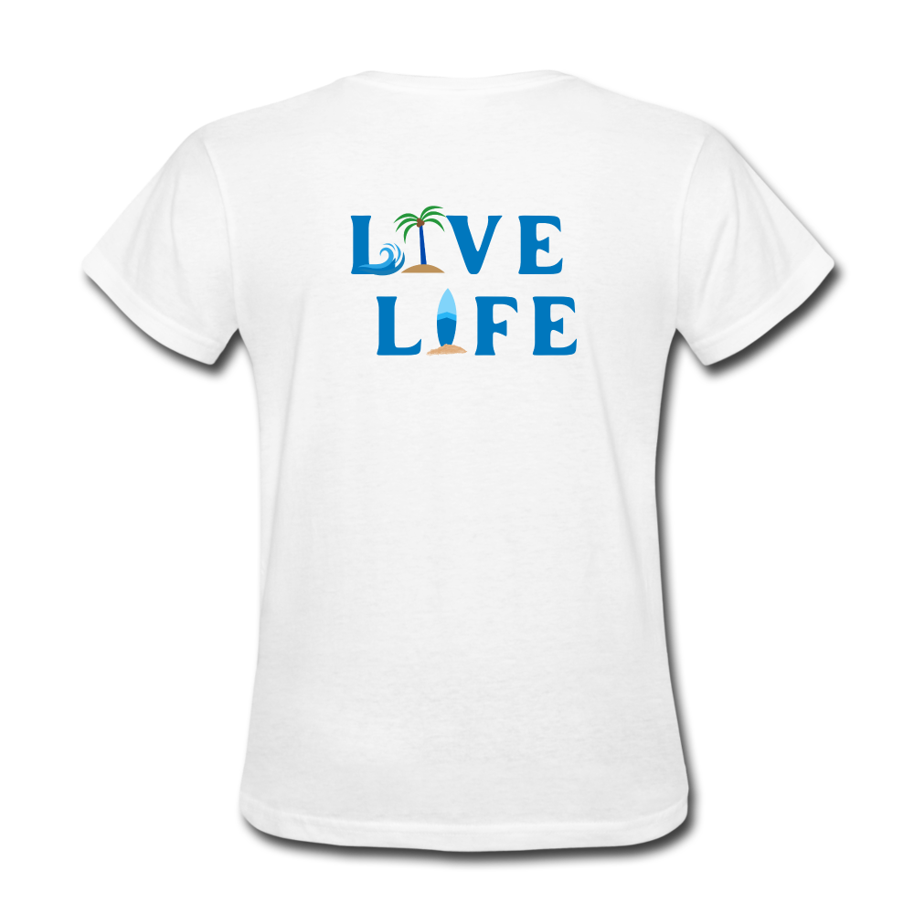 Live Life Beachy Keen - white