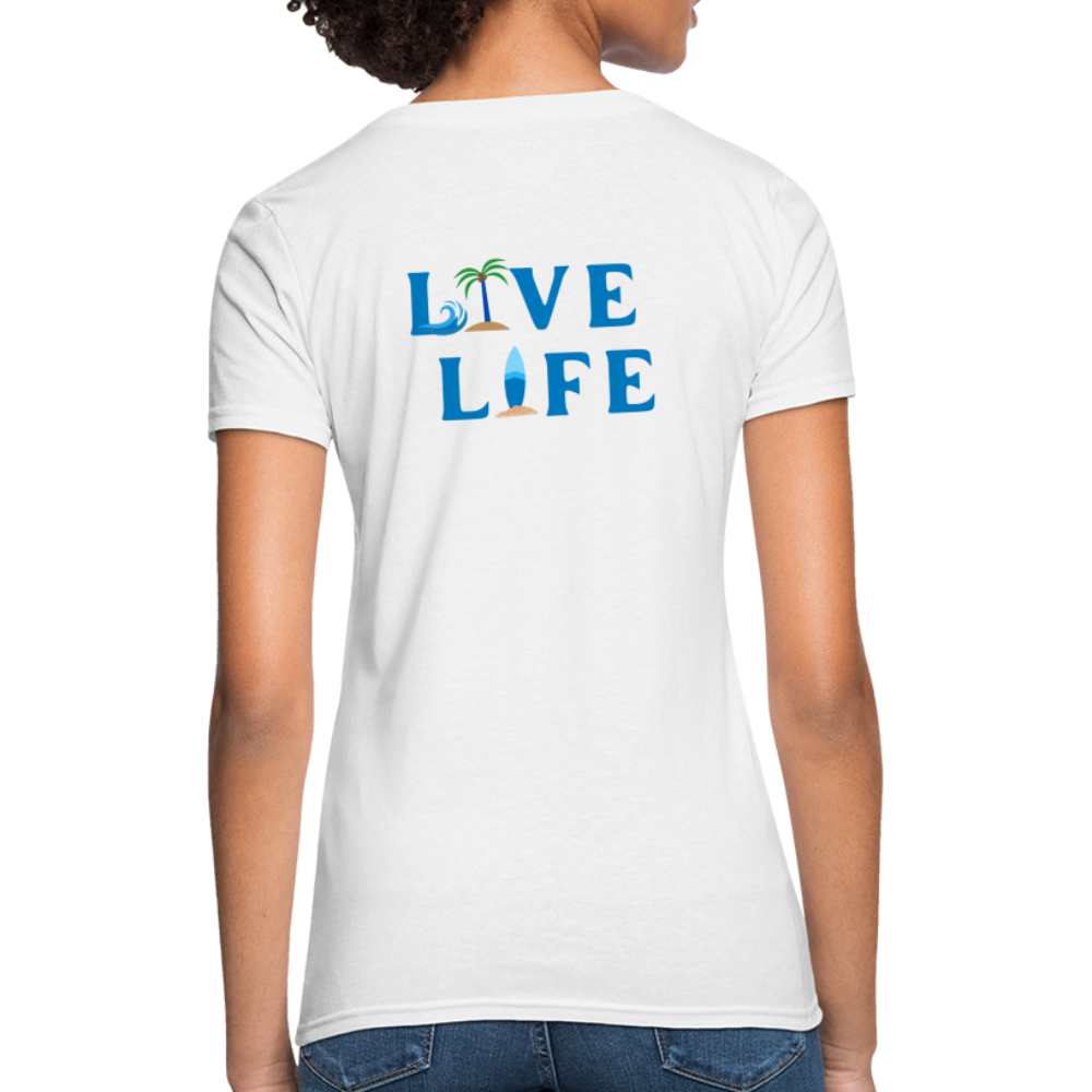 Live Life Beachy Keen - white