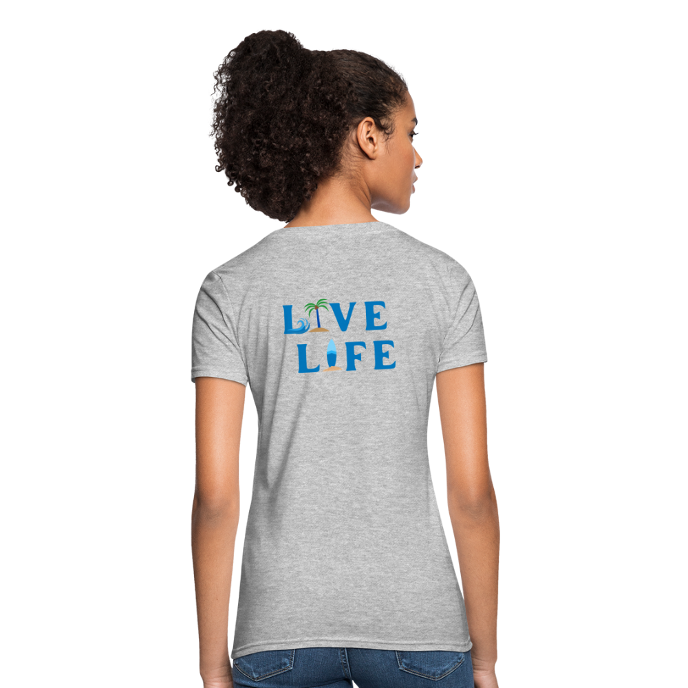 Live Life Beachy Keen - heather gray