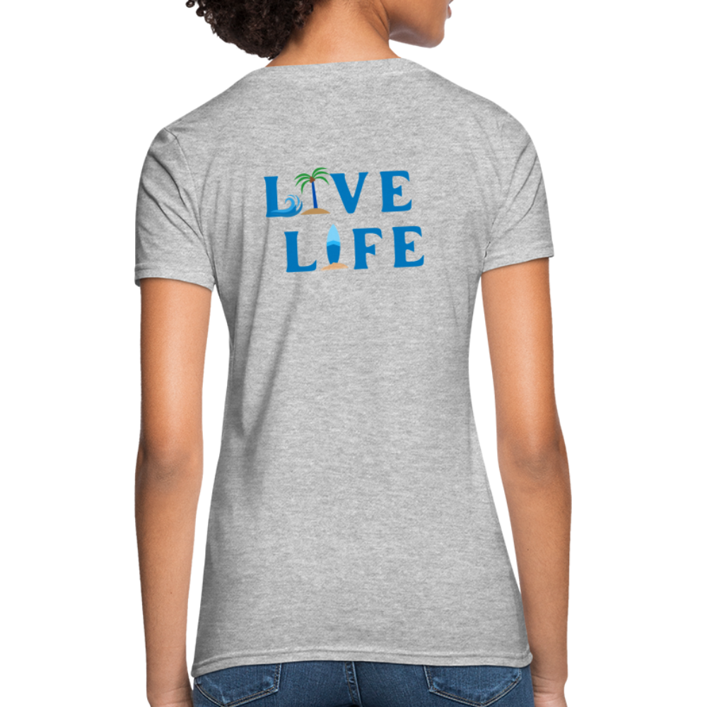 Live Life Beachy Keen - heather gray