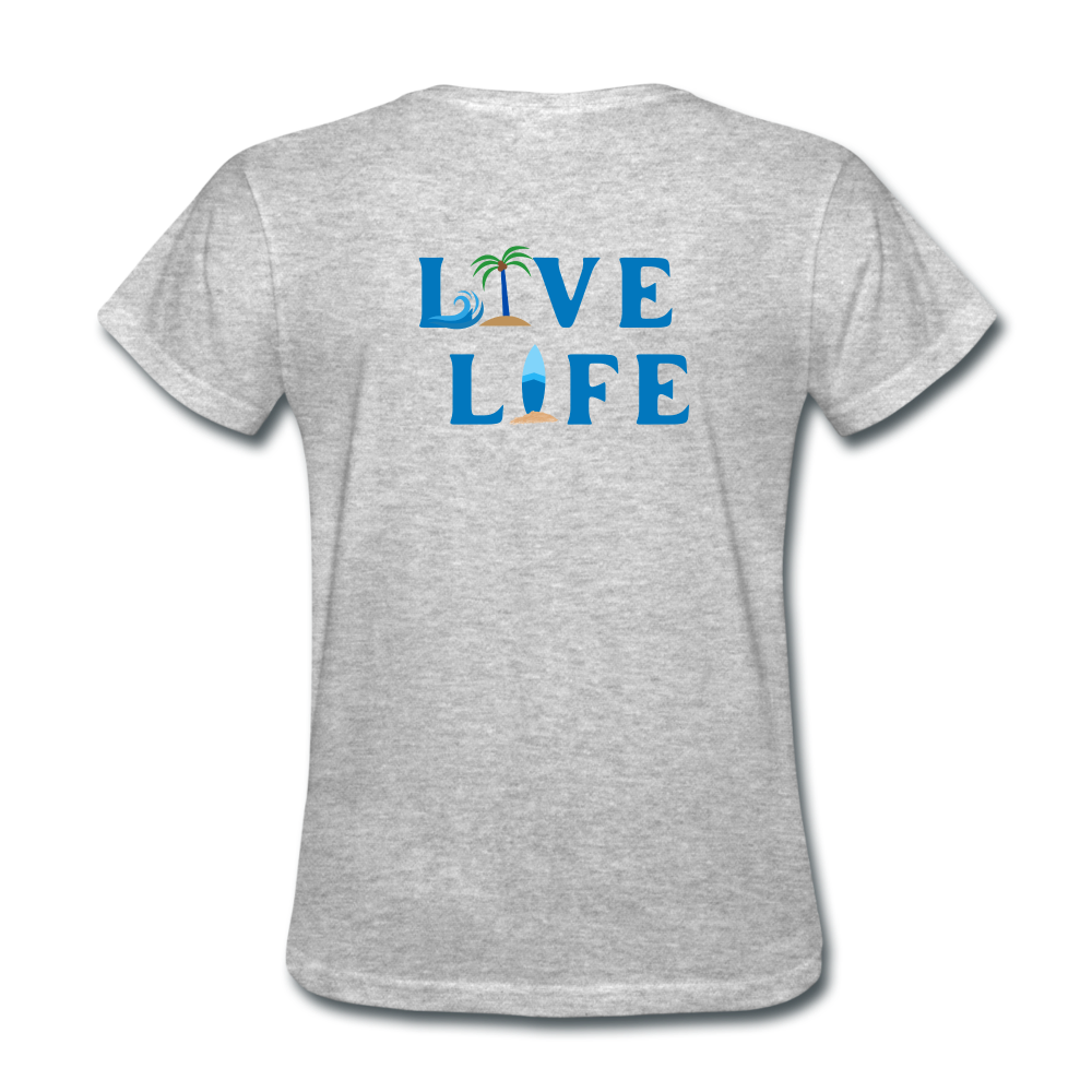 Live Life Beachy Keen - heather gray