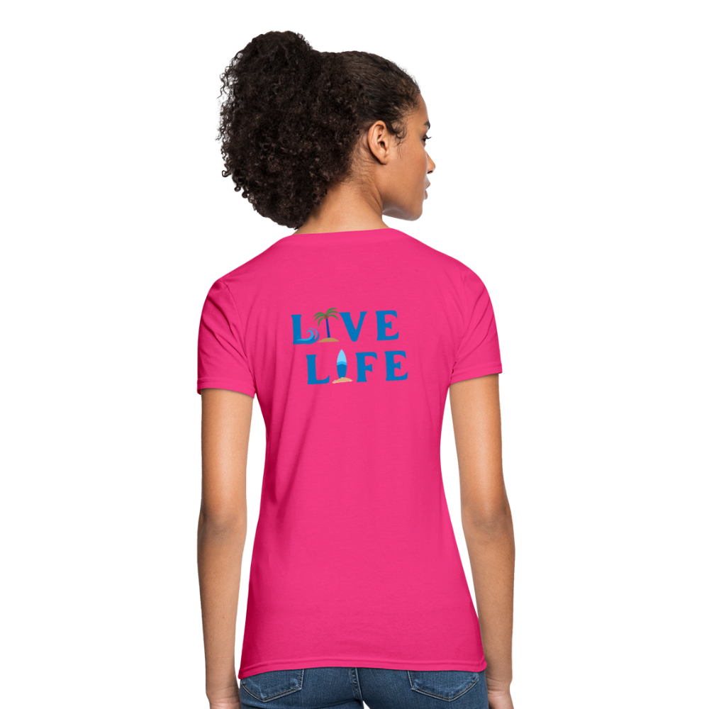 Live Life Beachy Keen - fuchsia
