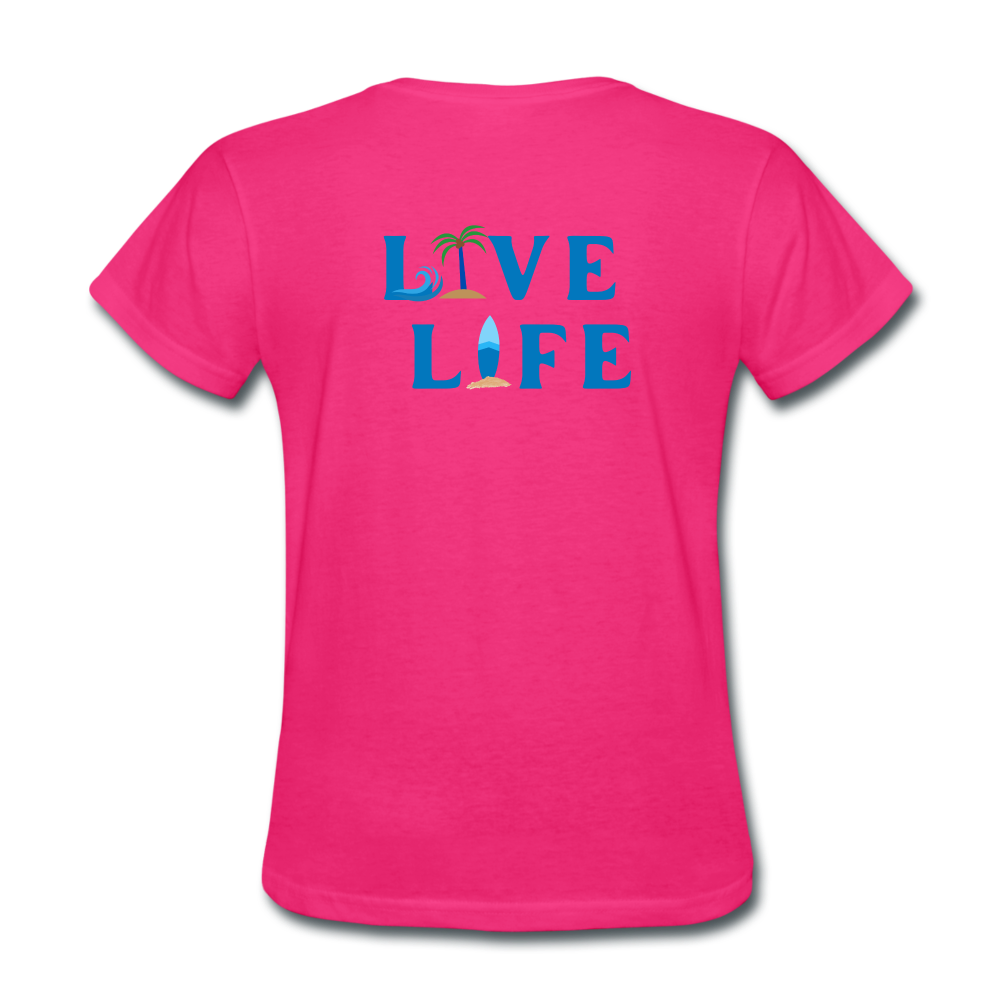 Live Life Beachy Keen - fuchsia