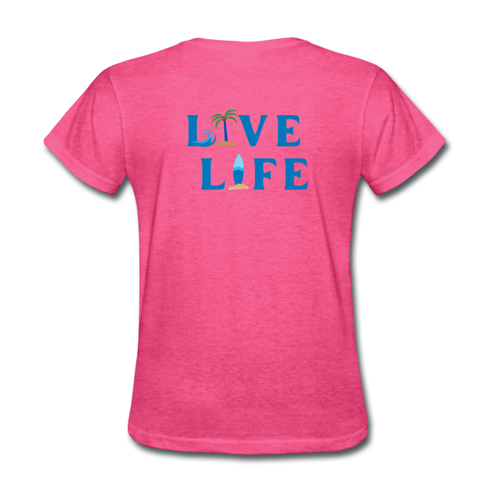 Live Life Beachy Keen - heather pink