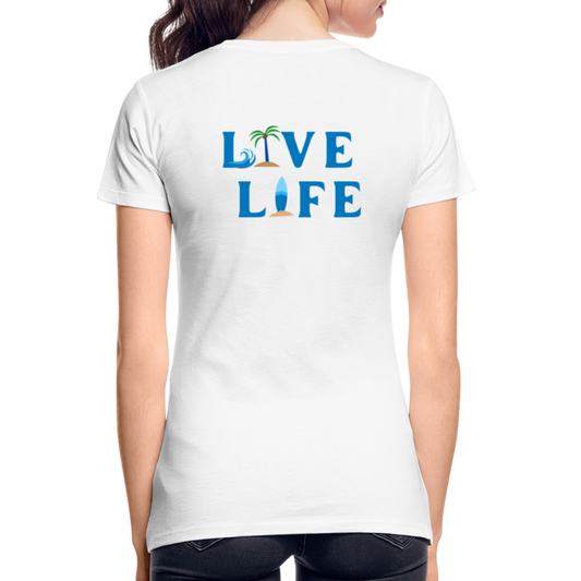Live Life Women’s Premium Organic T-Shirt - white