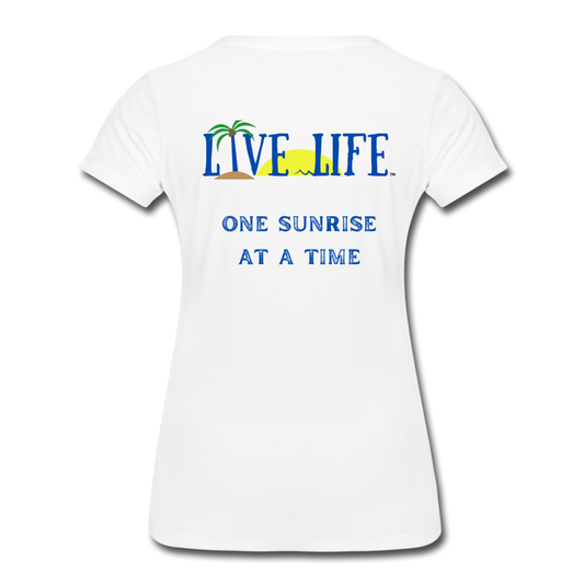 Women’s Premium One Sunrise at a time Organic T-Shirt - white